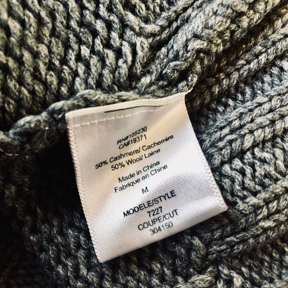 Joie Cardigan Sweater CASHMERE WOOL Shawl Collar Gray Button Closure & Belt - Picture 9 of 14